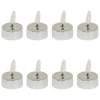 Feeric lights & Christmas LED theelichtjes - 8x - zilver - 5,5 cm