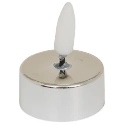 Feeric lights & Christmas LED theelichtjes - 8x - zilver - 5,5 cm