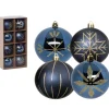 Feeric lights & Christmas Feeric lights and christmas kunststof kerstballen- 8x- 8cm -blauw