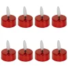 Feeric lights & Christmas Feeric lights and christmas LED theelichtjes - 8x - rood - 5,5 cm