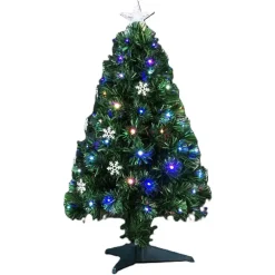 Feeric lights & Christmas Feeric Lights Fiber kerstboom- met licht/piek - 90 cm - 74 leds