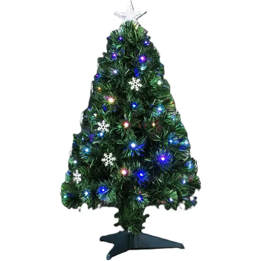 Feeric lights & Christmas Feeric Lights Fiber kerstboom- met licht/piek - 90 cm - 74 leds