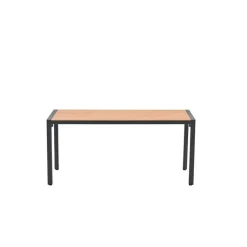 Tuintafels-Garden Impressions Felini tafel - 160x84 cm - carbon black - light teaklook
