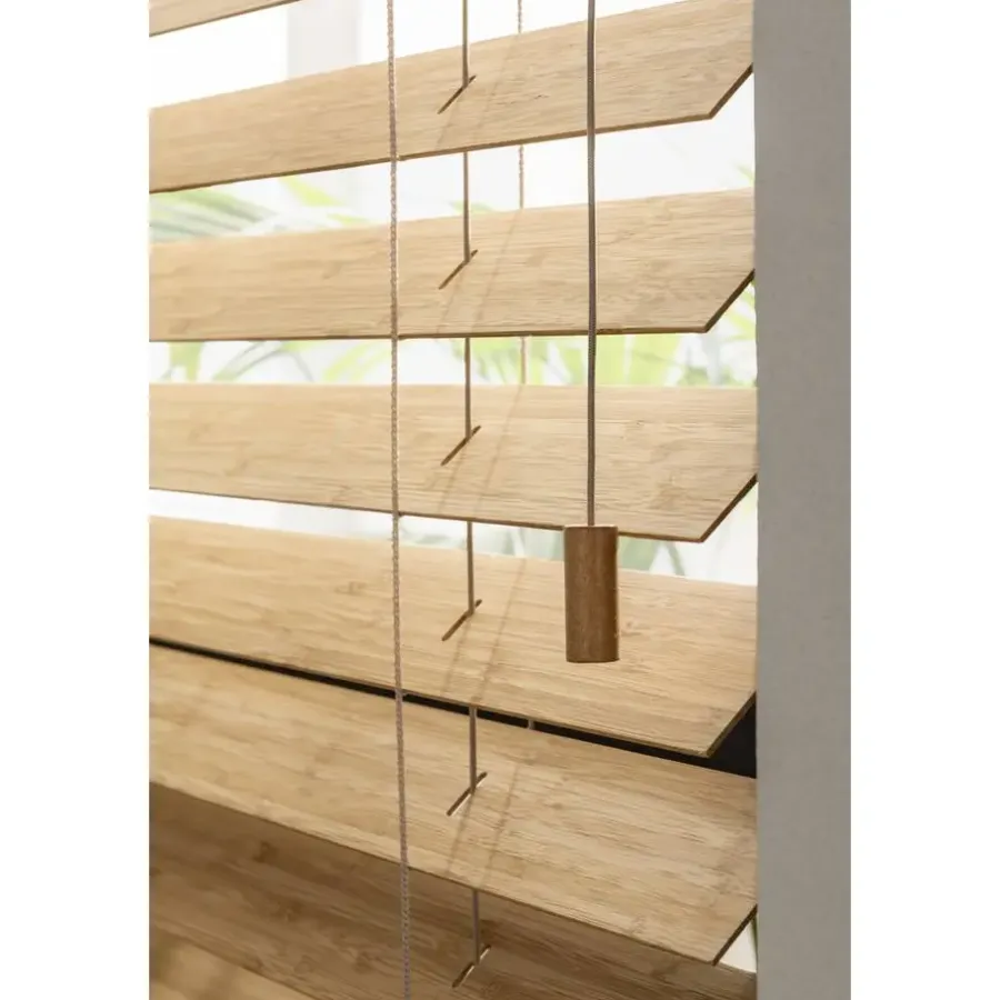 Houten Jaloezieën Op Maat-Fenstr bamboe jaloezie Tahiti 65mm - licht eiken (25951)