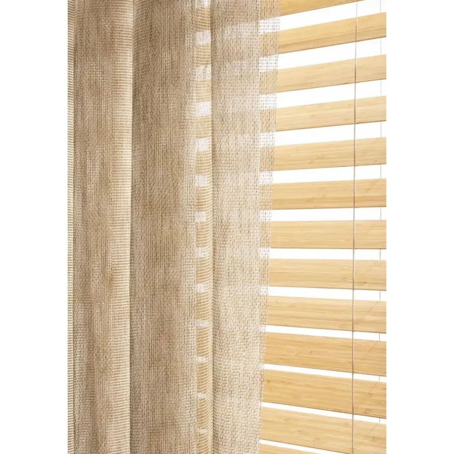 Houten Jaloezieën Op Maat-Fenstr bamboe jaloezie Tahiti 65mm - licht eiken (25951)
