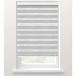 Duo-Rolgordijnen Kant En Klaar-Fenstr duo-rolgordijn lichtgrijs - 60x175 cm