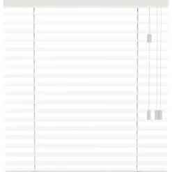Houten Jaloezieën Op Maat-Fenstr houten jaloezie New York 65mm - off-white (10712)