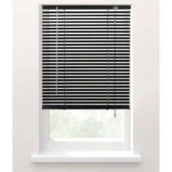 Aluminium Jaloezieën Kant En Klaar-Fenstr jaloezie aluminium 25 mm matzwart - 220x180 cm