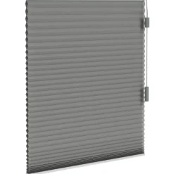 Plisségordijnen Op Maat-Fenstr plisségordijn Boston dubbel 25mm lichtdoorlatend - donkergrijs (20513)