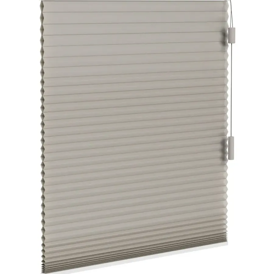 Fenstr plisségordijn Montreal dubbel 25mm verduisterend - taupe (30023)