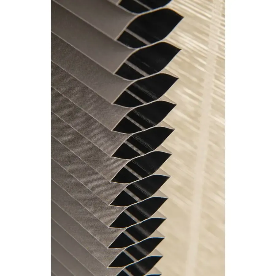 Fenstr plisségordijn Montreal dubbel 25mm verduisterend - taupe (30023)