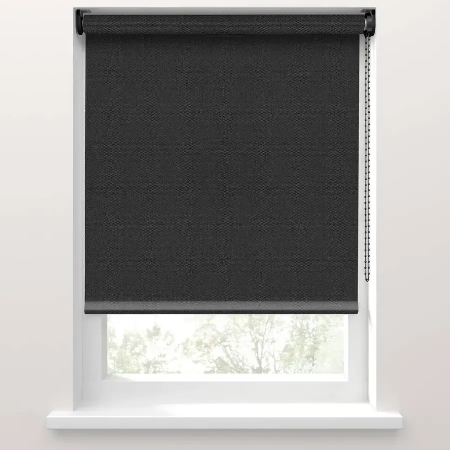 Fenstr rolgordijn Rimini screen - zwart (15047)