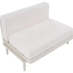 Leen Bakker FERRETTI - Tuinbank uitbreidingsmodule - Lichtbeige - Stof