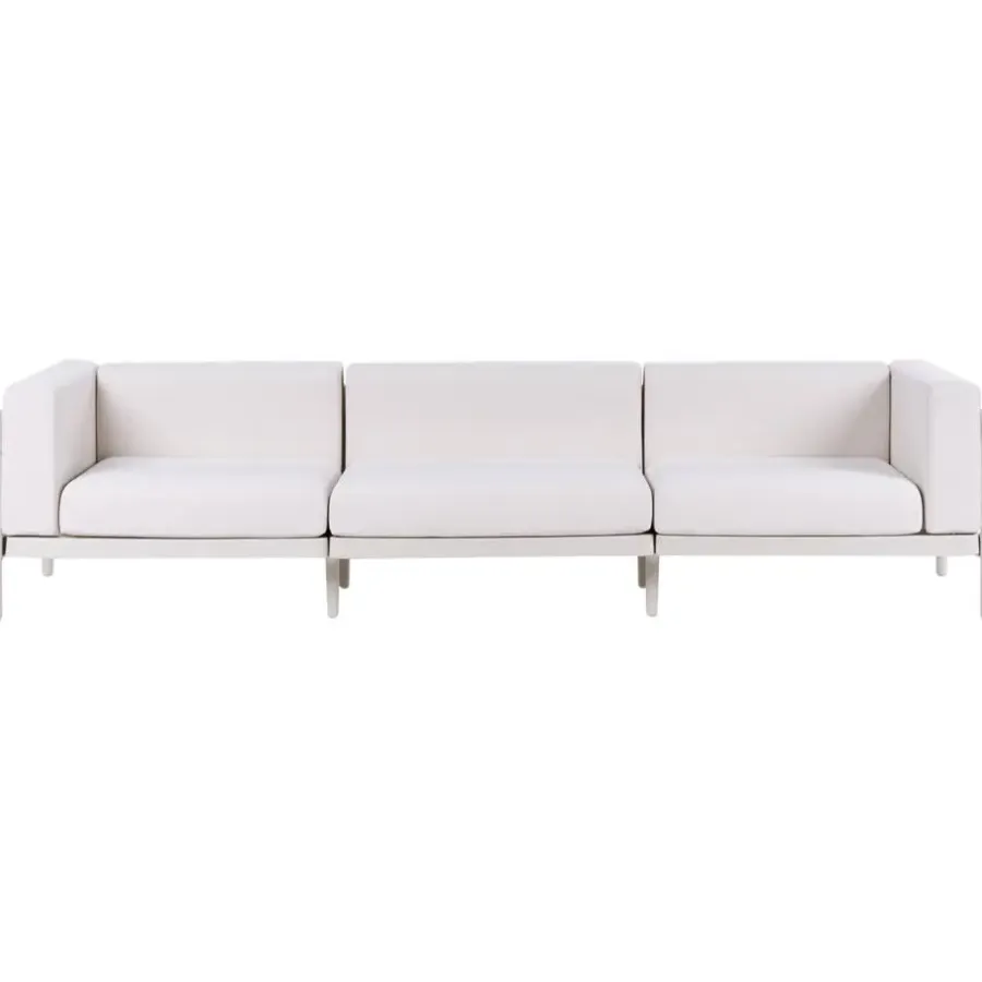 Leen Bakker FERRETTI - Tuinbank 3-zits - Lichtbeige - Synthetisch