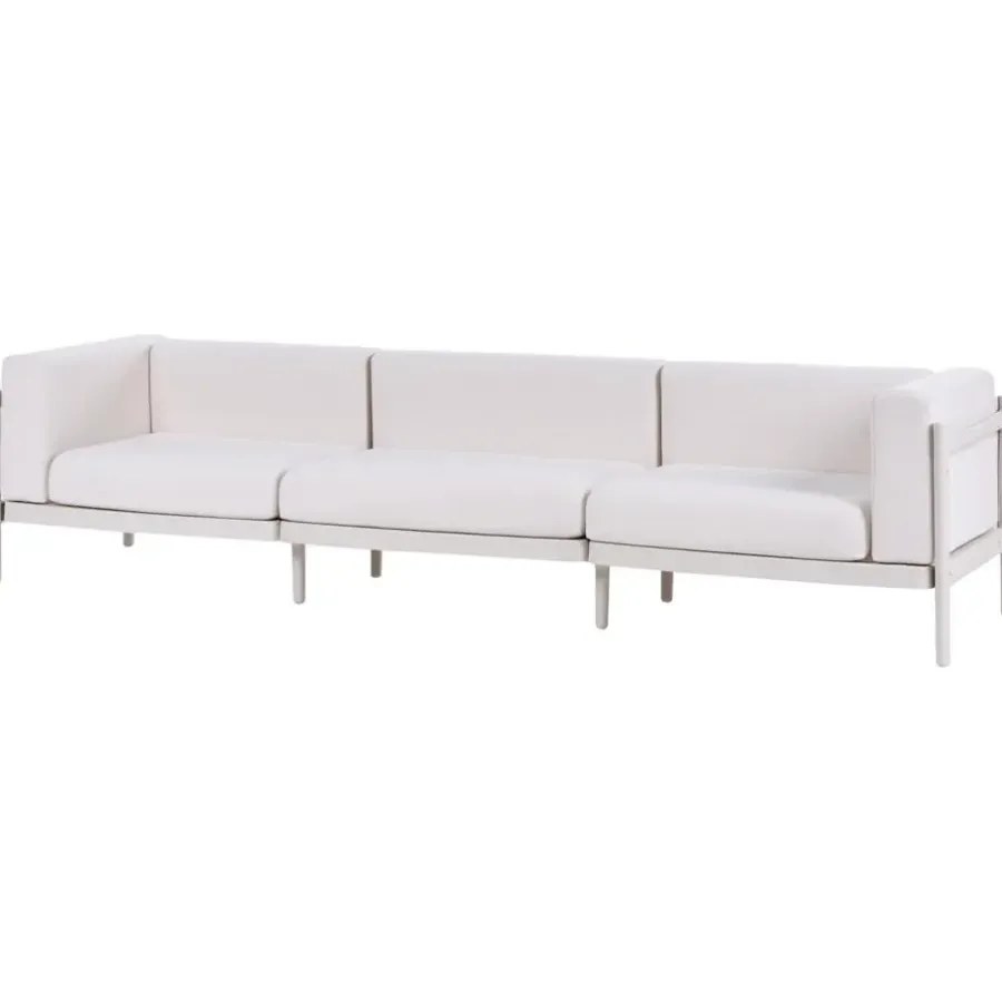 Leen Bakker FERRETTI - Tuinbank 3-zits - Lichtbeige - Synthetisch