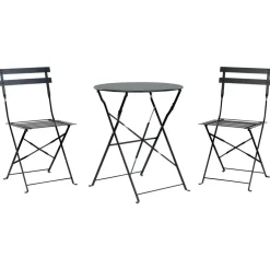 Beliani FIORI - Bistroset voor 2 - Zwart - Staal