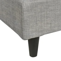 Twijfelaars-Beliani FITOU - Tweepersoonsbed - Lichtgrijs - 140 x 200 cm - Polyester