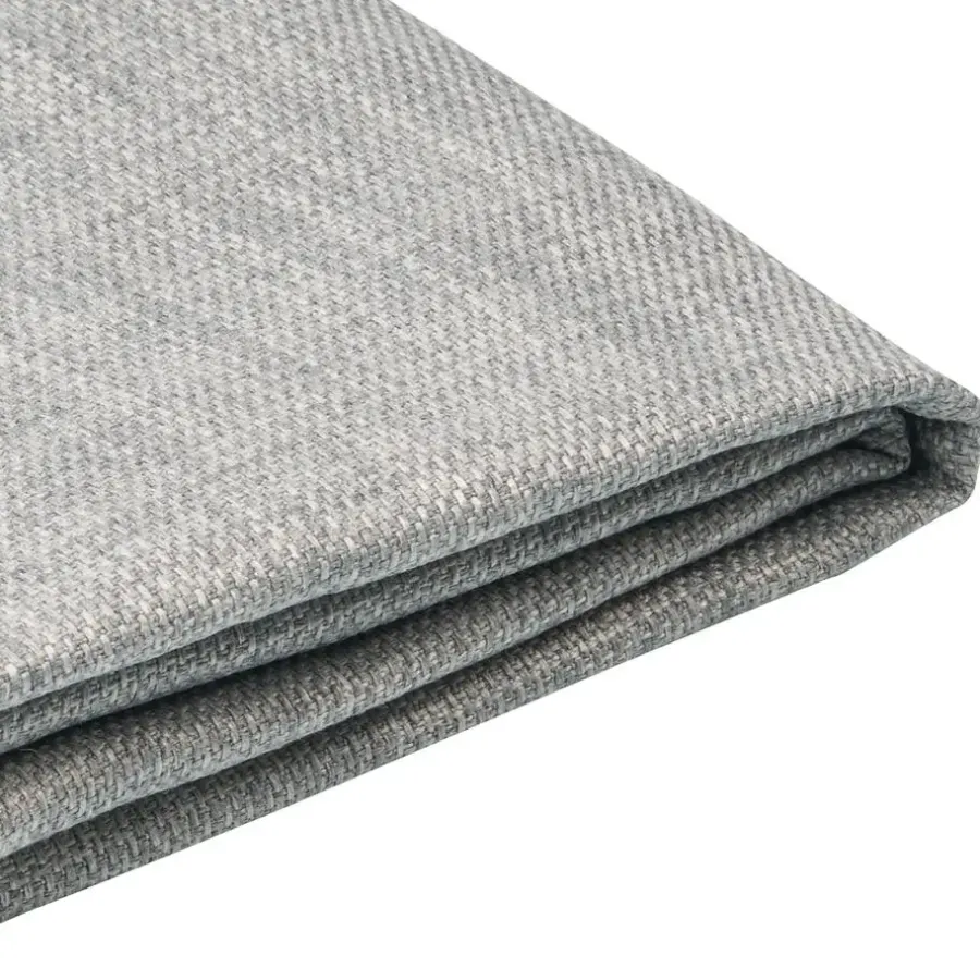 Twijfelaars-Beliani FITOU - Tweepersoonsbed - Lichtgrijs - 140 x 200 cm - Polyester