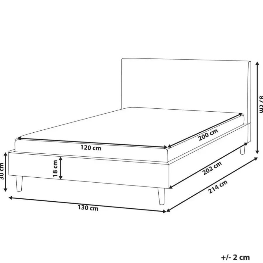 Leen Bakker FITOU - Tweepersoonsbed - Zwart - 120 x 200 cm - Polyester