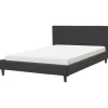 Twijfelaars-Beliani FITOU - Tweepersoonsbed - Zwart - 140 x 200 cm - Polyester