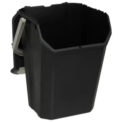5five Afvalbak/vuilnis klepdeksel - kunststof - zwart - 37L