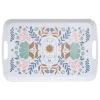 Dienbladen-5five Design dienblad van melamine - 47 x 30 cm - flowers print wit