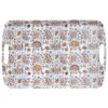 Dienbladen-5five Design dienblad van melamine - 47 x 30 cm - flowers print wit