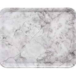Dienbladen-5five Dienblad/serveer tray Marble - Melamine - creme wit - 33 x 43cm