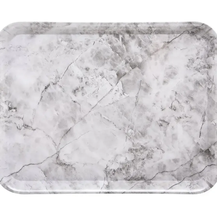 Dienbladen-5five Dienblad/serveer tray Marble - Melamine - creme wit - 33 x 43cm