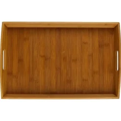 Dienbladen-5five Dienblad/serveerblad - bamboe - met handvaten - 45 x 29 cm