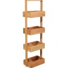 Hoge Kasten-5five Doucherekje/badkamerrekje - bamboe - 4 lagen - 25 x 16 x 88 cm