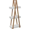 5five Doucherekje/badkamerrekje - bamboe - 3 lagen - 30 x 18 x 82 cm