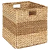 5five gevlochten opbergmand met handvaten - 38 x 38 x 38 cm