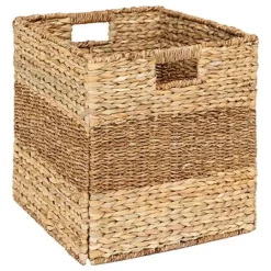 5five gevlochten opbergmand met handvaten - 38 x 38 x 38 cm
