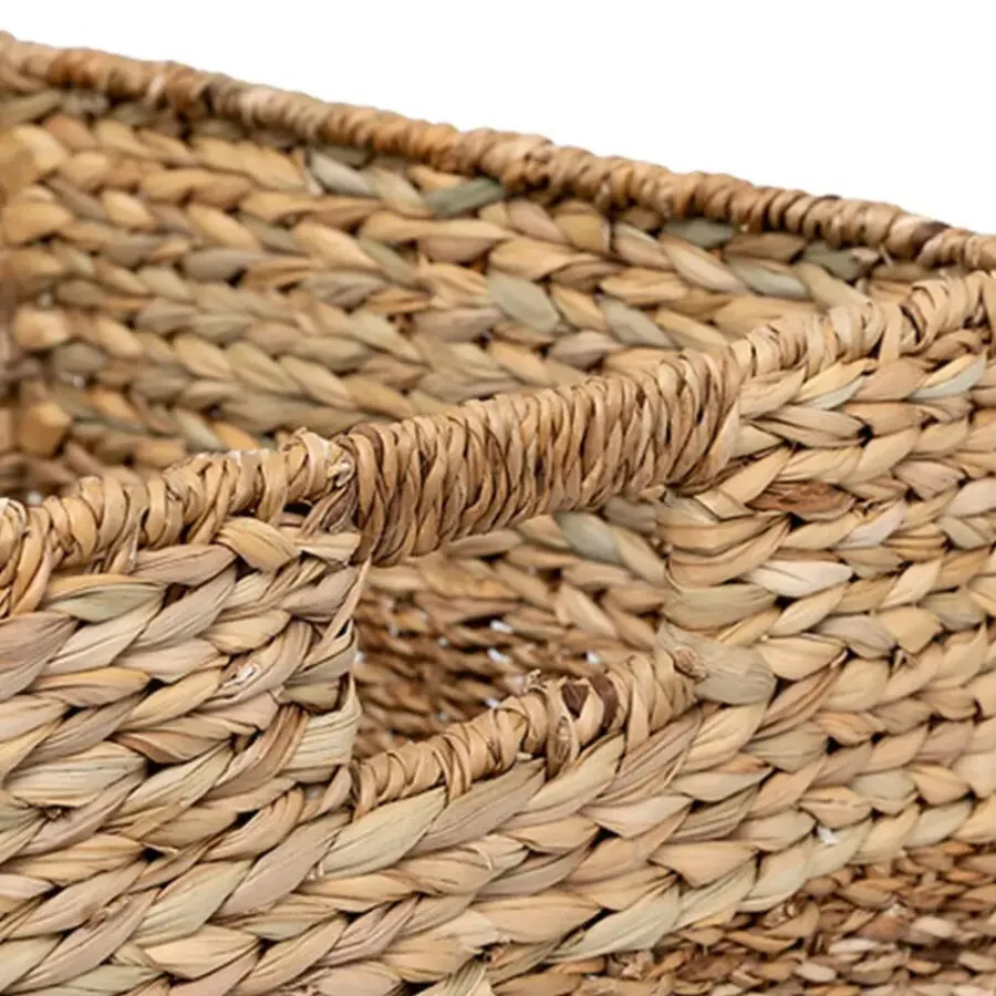 5five gevlochten opbergmand met handvaten - 38 x 38 x 38 cm