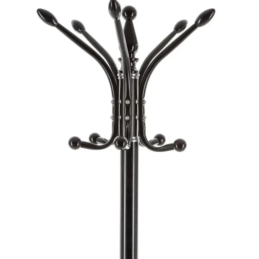 Kapstokken-5five kapstok - zwart - metaal/kunststof - 14 haaks - 37 x 182 cm