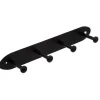 5five Kapstok rek voor wand/muur - zwart - 4 ophanghaken - B35 cm