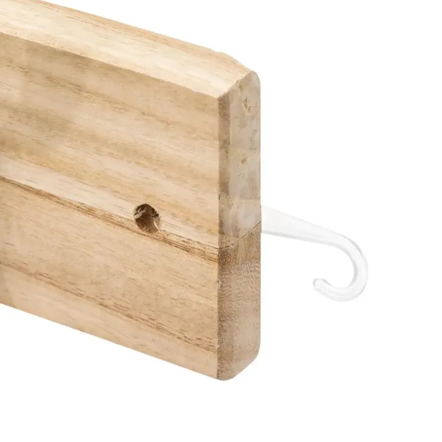 Kapstokken-5five Kapstok rek voor wand/muur - lichtbruin/zwart - 4x ophanghaken