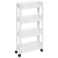 5five Keuken/badkamer trolley 4 laags - 37 x 15 x 79 cm - wit