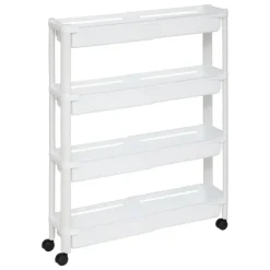 5five Keuken/badkamer trolley 4 laags - 37 x 15 x 79 cm - wit