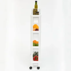 5five Keuken/badkamer trolley 4 laags - 37 x 15 x 79 cm - wit