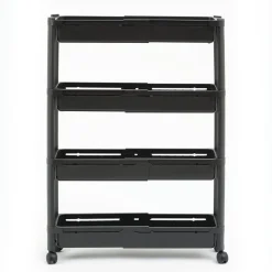 5five Keuken/badkamer trolley 4 laags - 37 x 15 x 79 cm - zwart