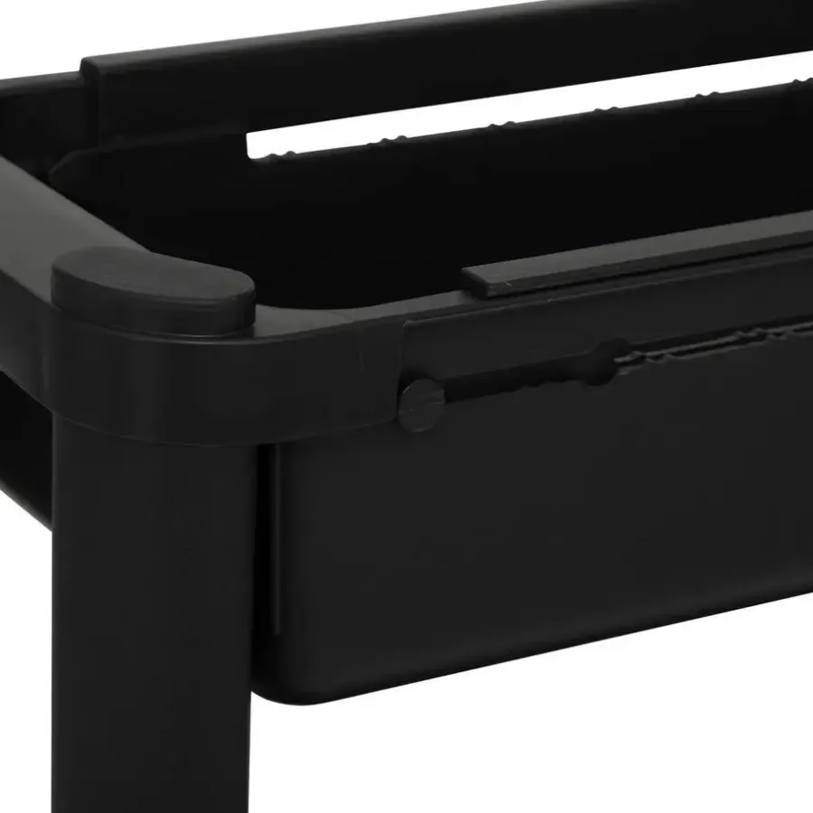 5five Keuken/badkamer trolley 4 laags - 37 x 15 x 79 cm - zwart