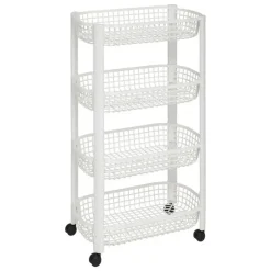 5five Keuken/badkamer trolley 4 laags - 46 x 25 x 79 cm - wit