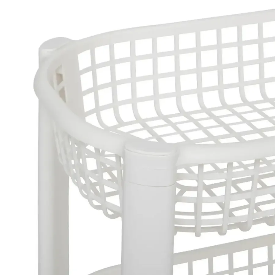 5five Keuken/badkamer trolley 4 laags - 46 x 25 x 79 cm - wit