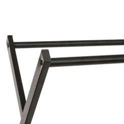 5five Kledingrek met dubbele stang - rvs - zwart - 98x42x145 cm