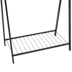 5five Kledingrek met dubbele stang - rvs - zwart - 98x42x145 cm