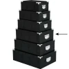 Opbergboxen-5five Opbergdoos/box - zwart - L40 x B26.5 x H14 cm - karton