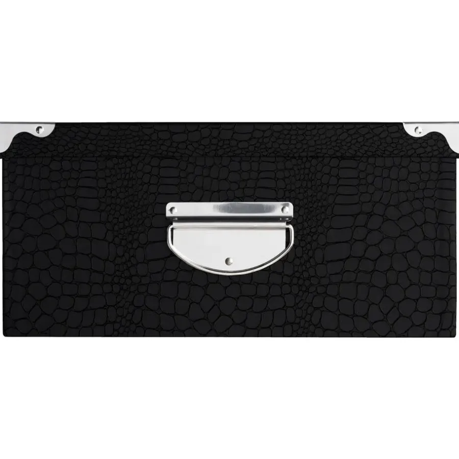 Opbergboxen-5five Opbergdoos/box - zwart - L40 x B26.5 x H14 cm - karton