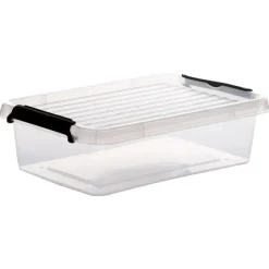 Opbergboxen-5five Opbergkist met deksel - Clip Box - 3L - 29x20x8 cm